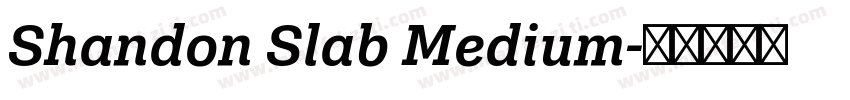 Shandon Slab Medium字体转换